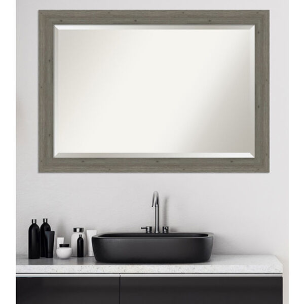 Fencepost Gray 41-Inch Bathroom Wall Mirror, image 5