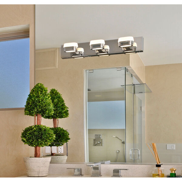 Volt Polished Chrome Six-Light LED 21-Inch Bath Fixture, image 2
