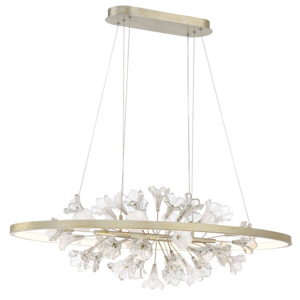 Clayton Silver with Brushed Gold 20-Inch LED Chandelier, image 1