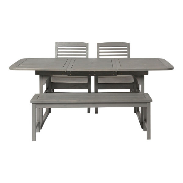 Gray Wash 35-Inch Four-Piece Classic Outdoor Dining Set, image 4