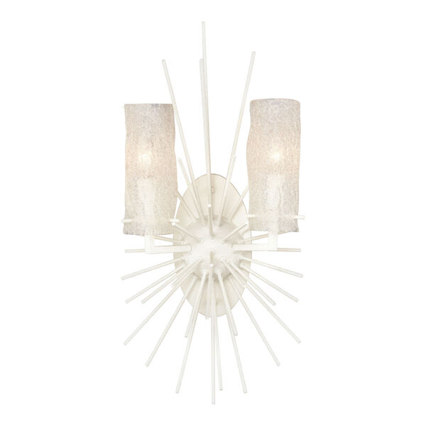 Sea Urchin White Coral Two-Light Wall Sconce, image 1