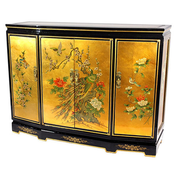 40in Gold Leaf Slant Front Cabinet, Width - 40 Inches, image 1