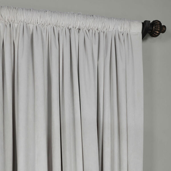 Reflection Gray Double Wide Blackout Velvet Curtain - SAMPLE SWATCH ONLY, image 3