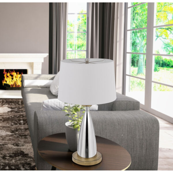 Lockport Chrome and Natural One-Light Table Lamp, image 3