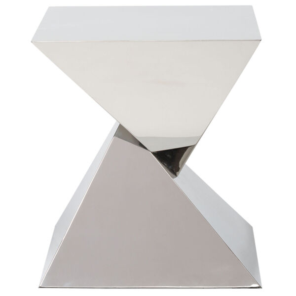 Giza Polished Silver Side Table, image 3