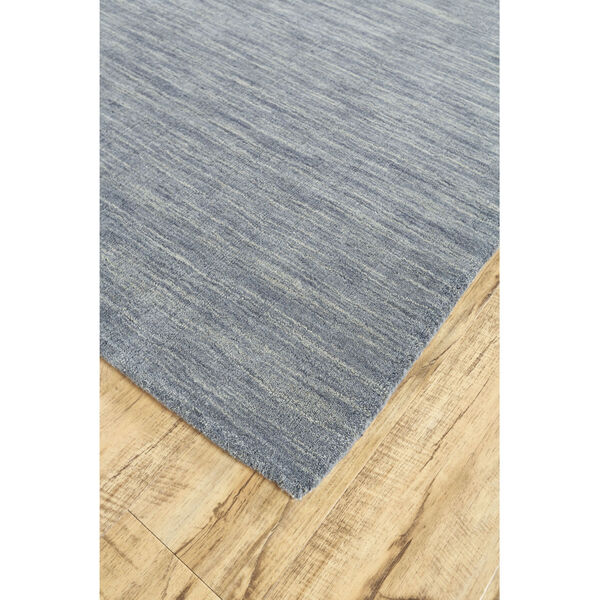 Luna Hand Woven Marled Wool Blue Gray Area Rug, image 3