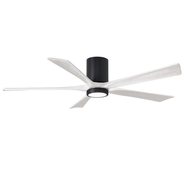 Irene-5HLK Matte Black and Matte White 60-Inch Ceiling Fan with LED Light Kit, image 1