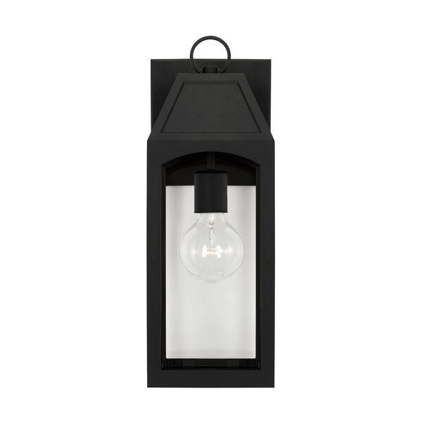 Burton Black Outdoor One-Light Wall Lantern with Clear Glass, image 5