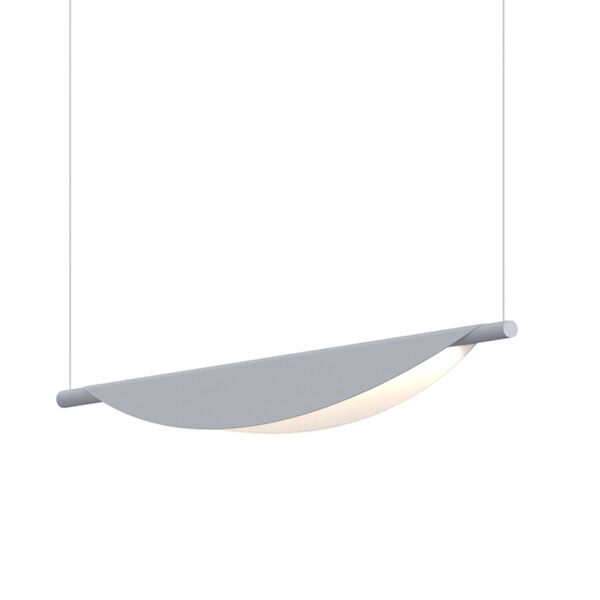Tela Dove Gray LED Pendant, image 1
