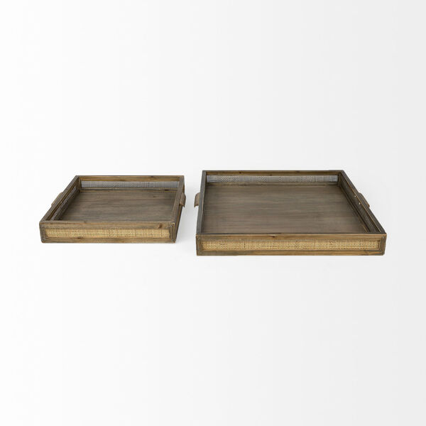 Sonny Brown Square Tray, Set of 2, image 2