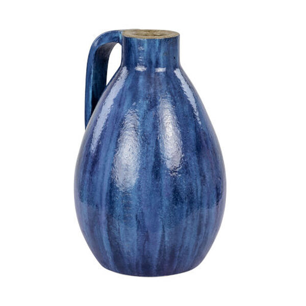 Avesta Blue Lustro 10-Inch Ceramic Vase, image 4