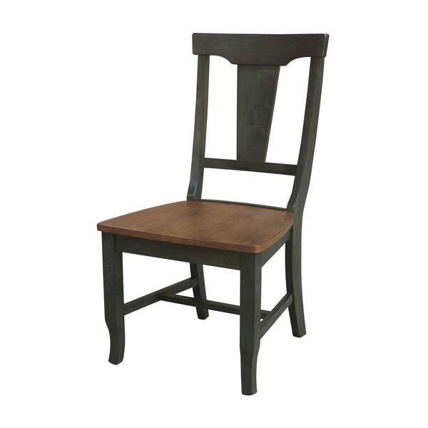 Hickory/Washed Coal Solid Wood Panel Back Chair, Set of 2, image 2