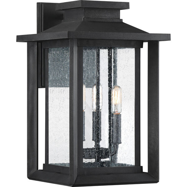 Wakefield Earth Black Three-Light Outdoor Wall Sconce, image 1