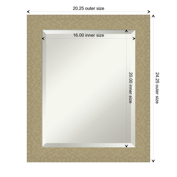 Mosaic Gold 20W X 24H-Inch Bathroom Vanity Wall Mirror, image 6