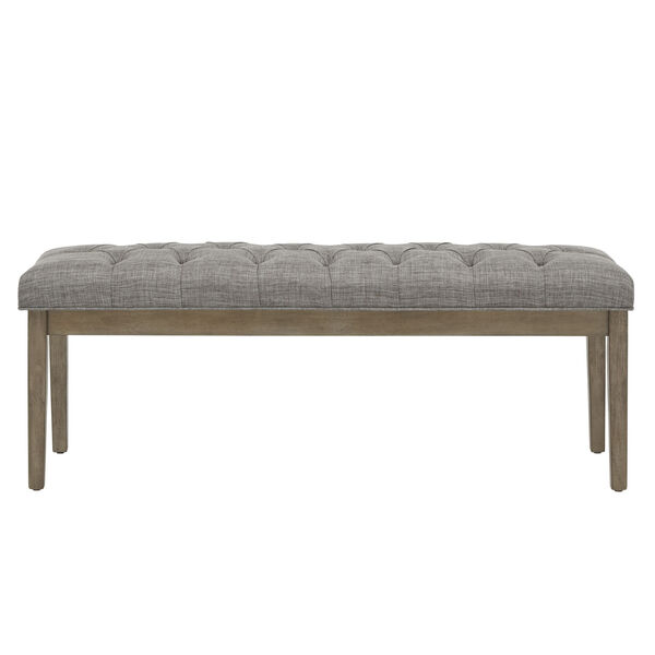 Amy Gray Tufted Reclaimed Look Upholstered Bench, image 2