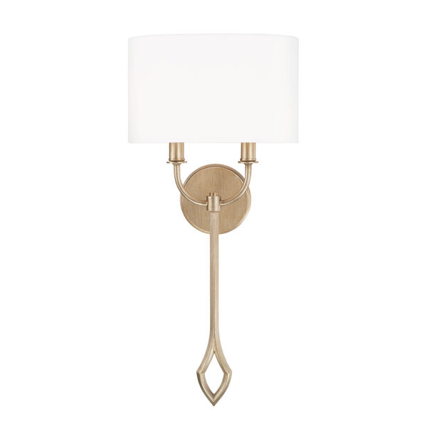 Claire Brushed Champagne Two-Light Sconce, image 4