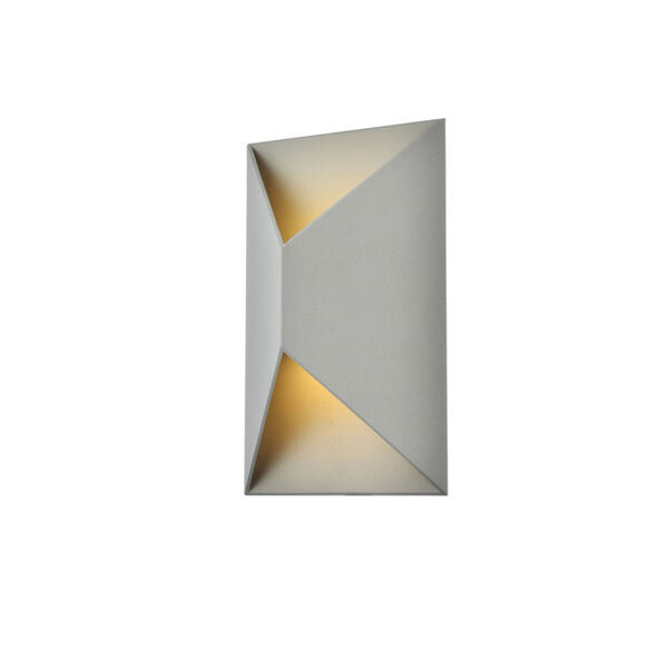 Raine Silver 240 Lumens 16-Light LED Outdoor Wall Sconce, image 2