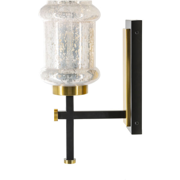 Alvo Gold and Black One-Light Wall Sconces, image 2