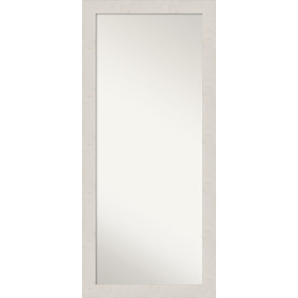 Rustic Plank White 29W X 65H-Inch Full Length Floor Leaner Mirror, image 1