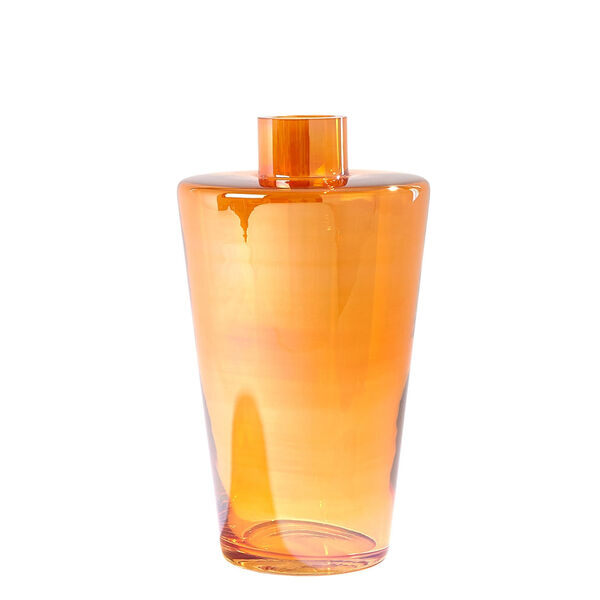 Luster Orange 8-Inch Shoulder Vase, image 2