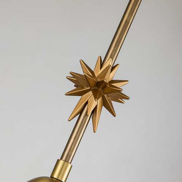 Etoile Aged Brass One-Light Mini Pendant, image 3