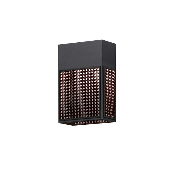 Lattice Black 12-Inch LED Outdoor Wall Sconce, image 1