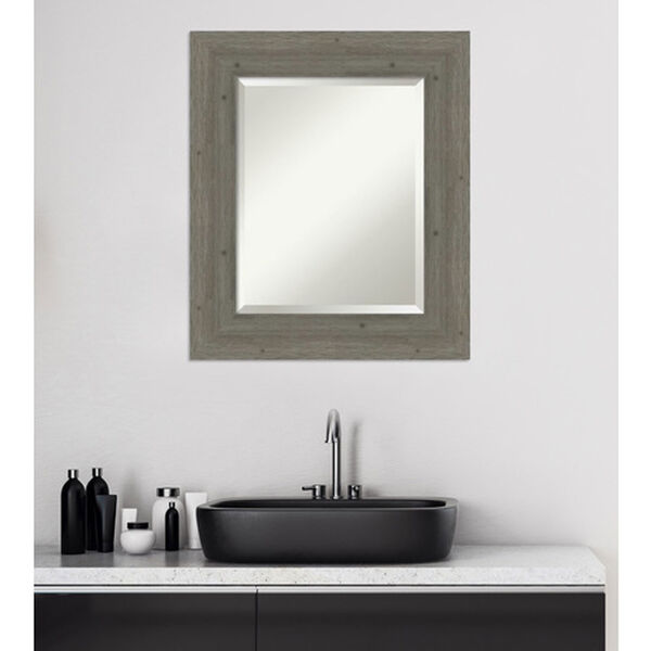 Fencepost Gray 23-Inch Bathroom Wall Mirror, image 5