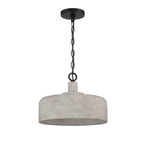 Claire Weathered Gray and Black One-Light Pendant, image 2