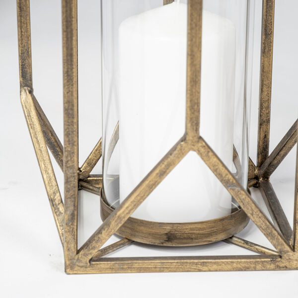 Ivy Gold 30-Inch Geometric Cage Candle Holder, image 6