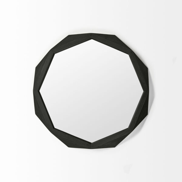 Aramis I Black Octagonal Wall Mirror, image 2