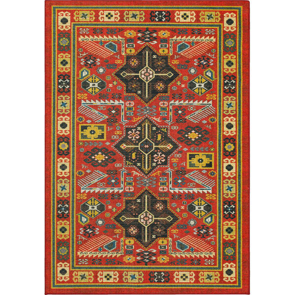 Channary Yellow and Multicolor Rectangular: 5 Ft. x 7 Ft. Ornamental Area Rug, image 1