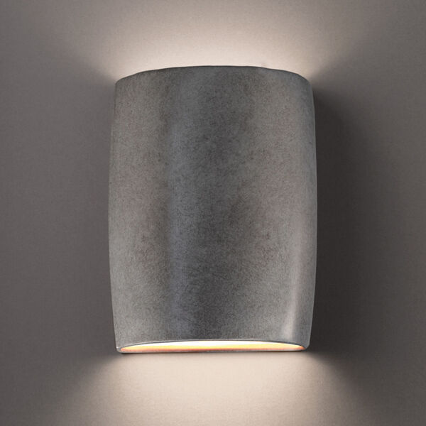 Ambiance ADA LED Outdoor Large Ceramic Wide Cylinder Wall Sconce, image 2