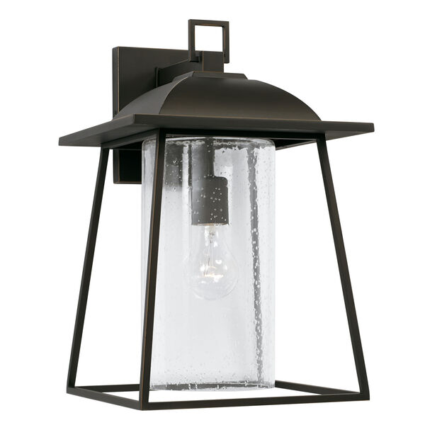 Durham Oiled Bronze 11-Inch One-Light Outdoor Wall Lantern with Clear Seeded Glass, image 1