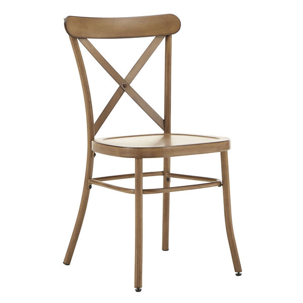 Roman Brown Metal Dining Chair, image 1