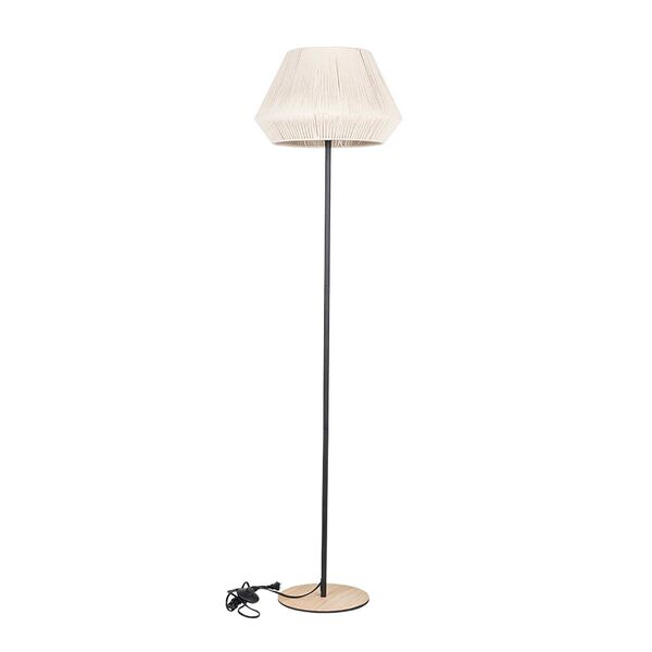 Lanier Black Cream Natural One-Light Floor Lamp, image 1