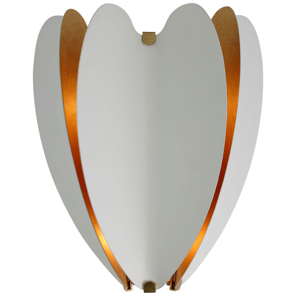 Danes Small Sconce in Matte White and Gild by kate spade new york, image 1