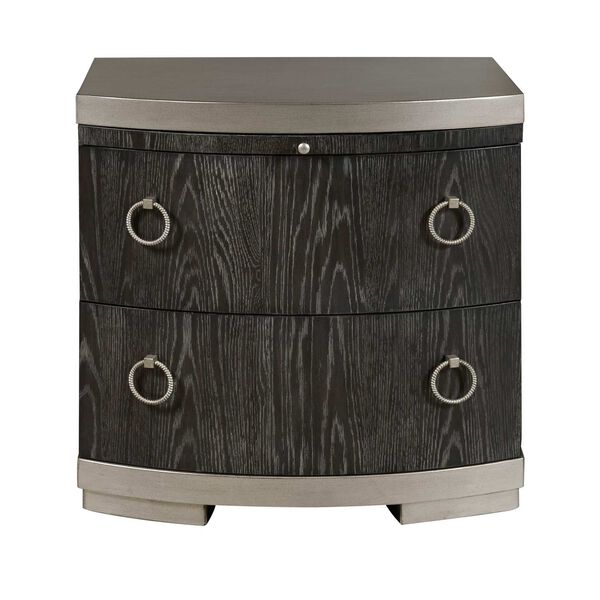 Eve Black Two Drawer Nightstand, image 1