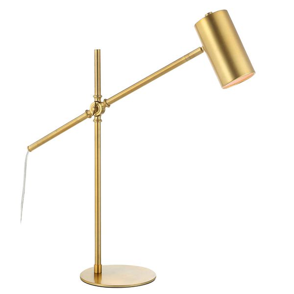 Uptown Brushed Gold One-Light Adjustable Arm Desk Lamp, image 1