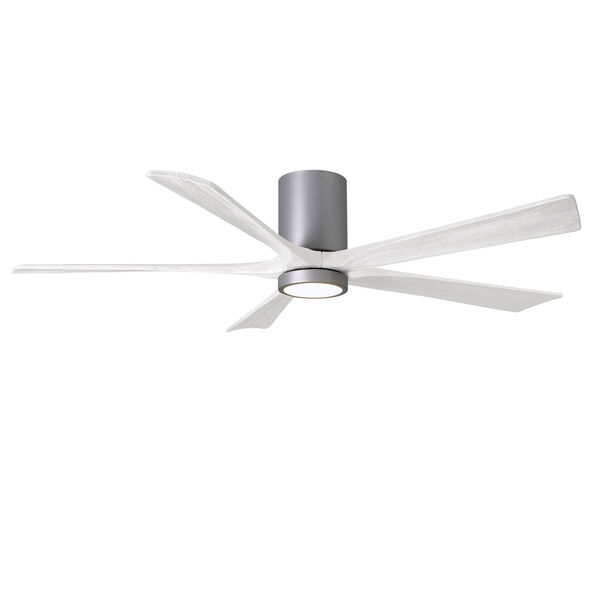 Irene-5HLK Brushed Nickel 60-Inch Ceiling Fan with LED Light Kit and Matte White Blades, image 4