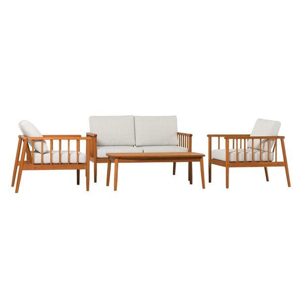 Circa Brown Four-Piece Outdoor Spindle Chat Set, image 4