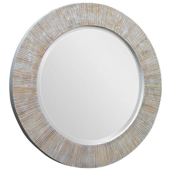 Repose Whitewash Round Wall Mirror, image 3