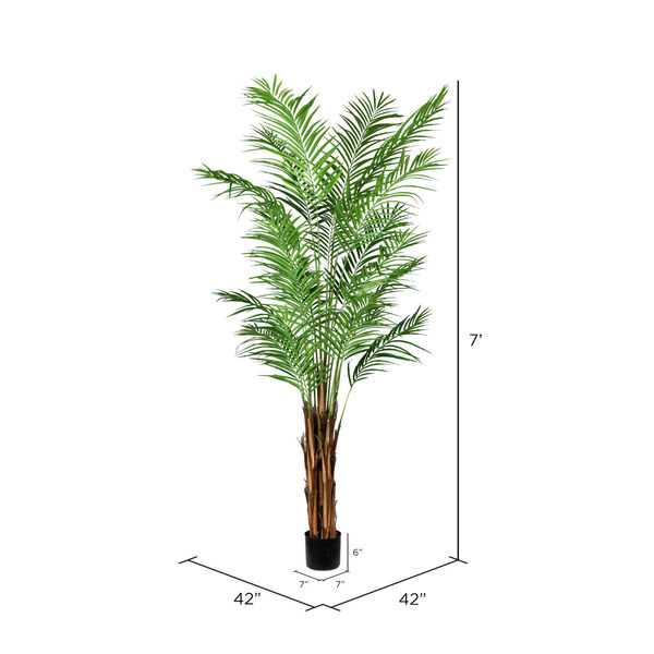 Green Potted Areca Palm with 739 Leaves, image 2