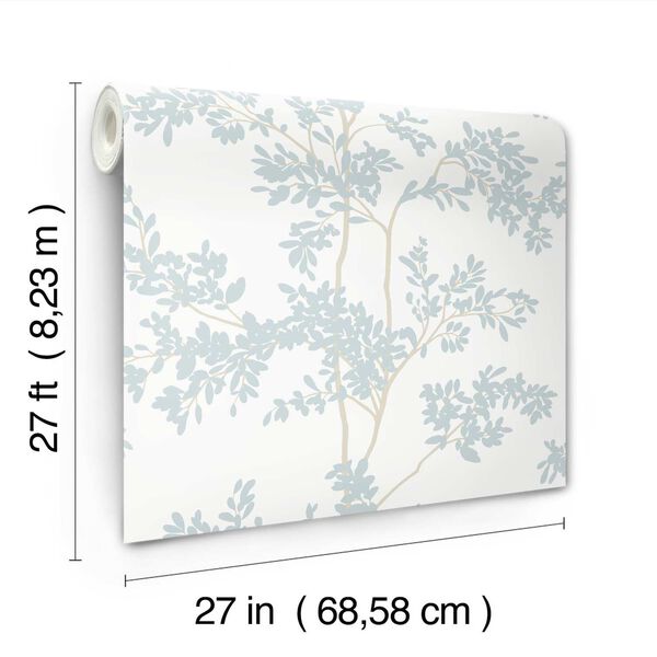 Lunaria Silhouette White Cloud Blue Wallpaper, image 6