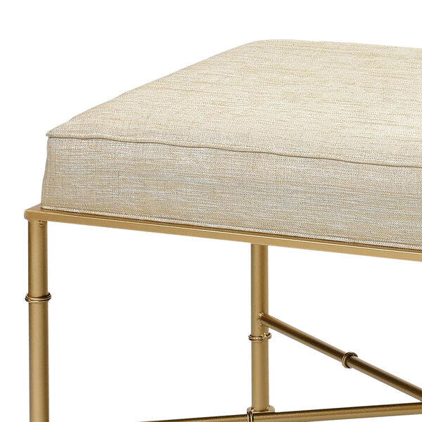 Gold Cane Cream with Gold 54-Inch Bench, image 2