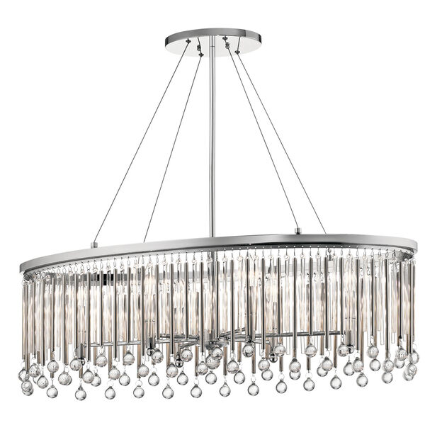 Piper Chrome 14-Inch Six-Light Chandelier, image 1