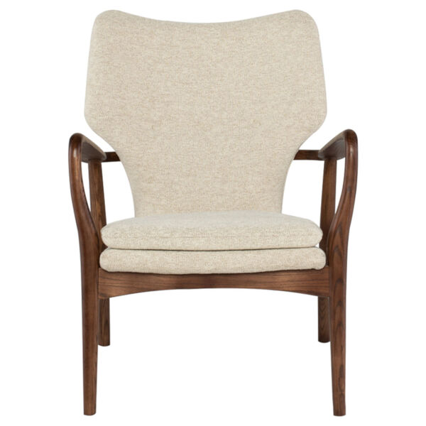 Patrik Beige and Walnut Occasional Chair, image 2