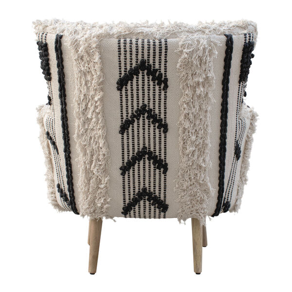 Quixote Black, White and Natural Accent Chair, image 5