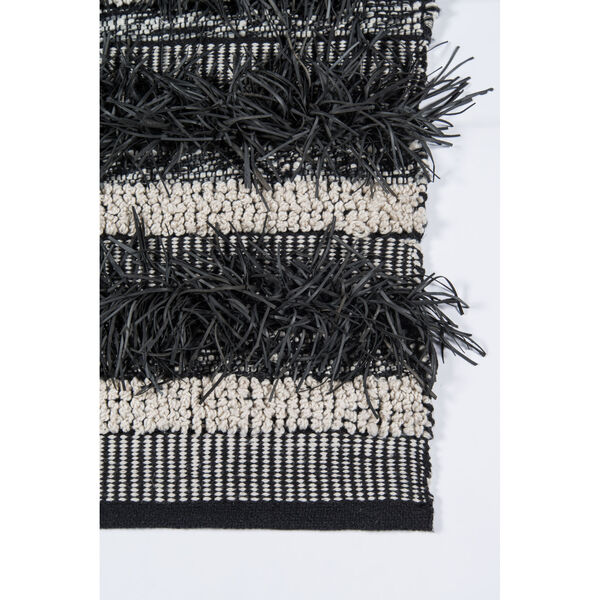 Otto Striped Black Rectangular: 7 Ft. 9 In. x 9 Ft. 9 In. Rug, image 4