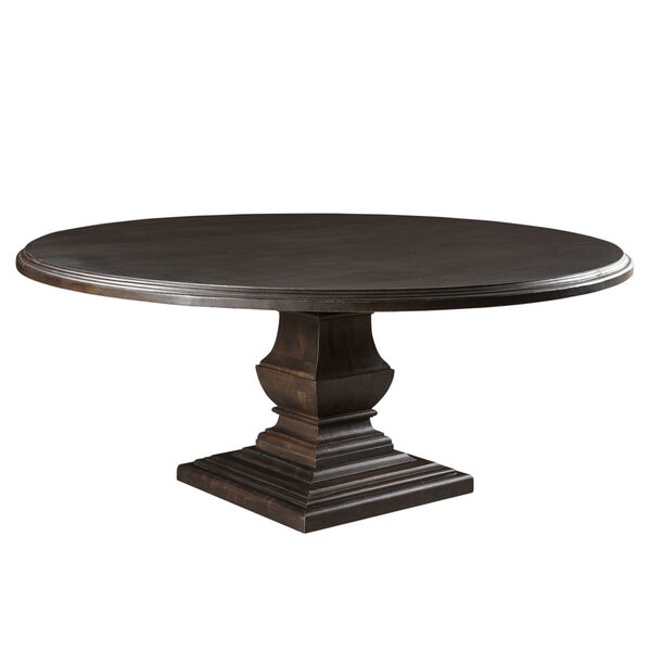 Toulon Vintage Brown 72-Inch Round Dining Table, image 4