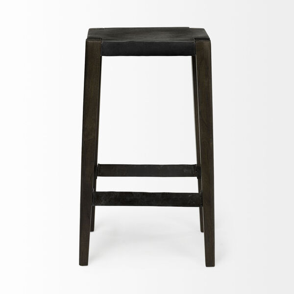 Nell Brown and Black Bar Height Stool, image 2